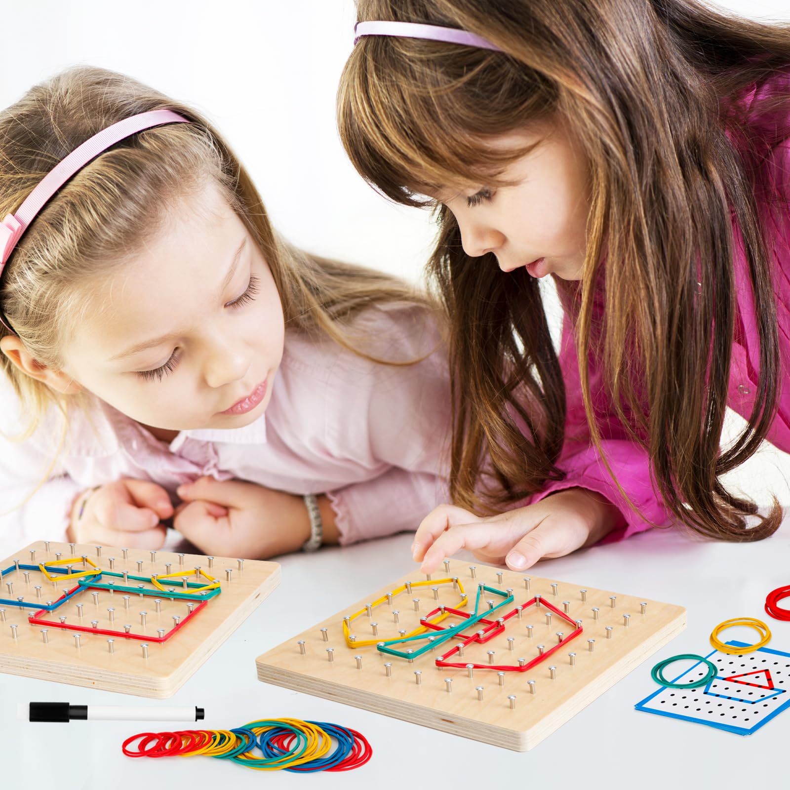Amazon.com: 2Pack Wooden Geoboard,Montessori Toy,Graphical